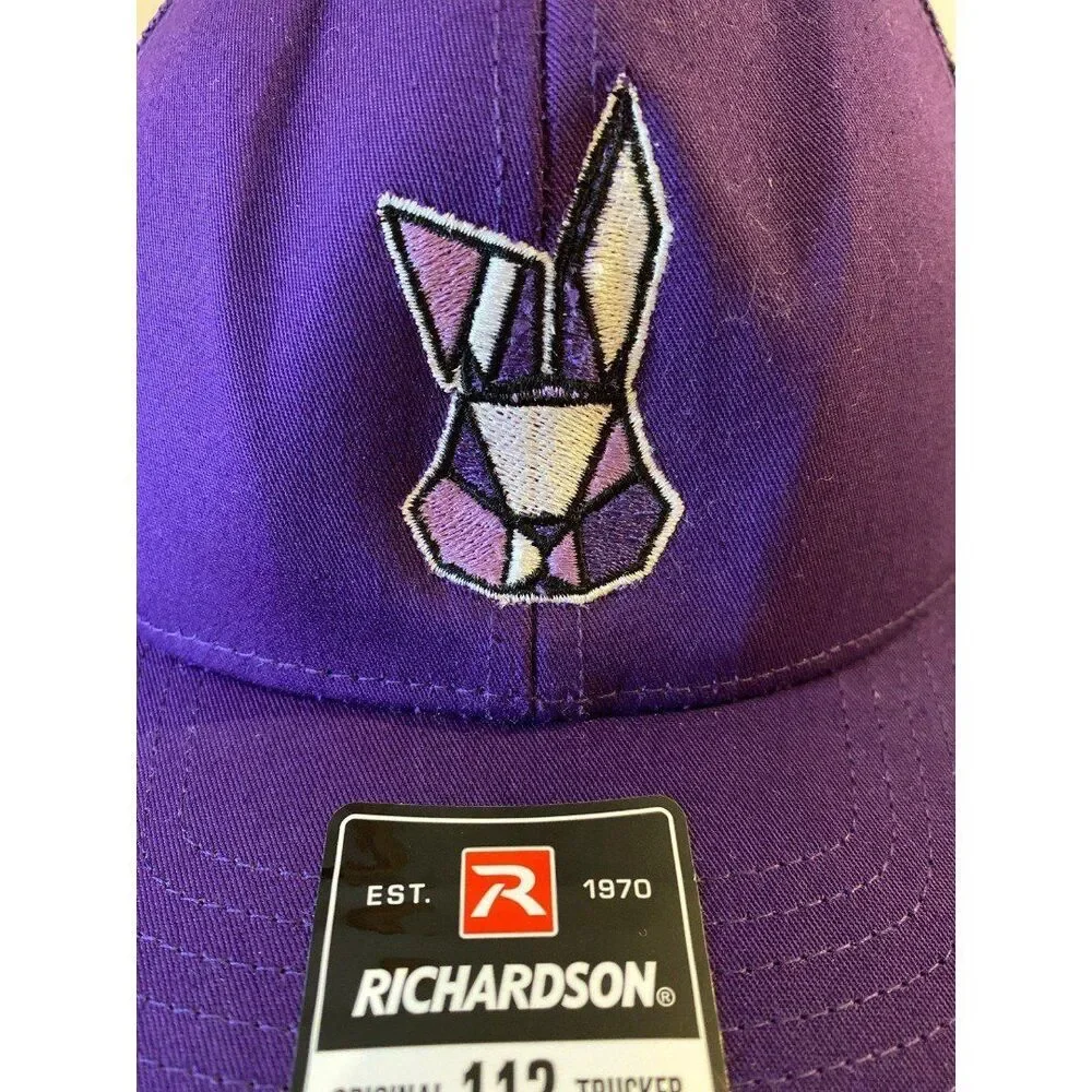 Unisex Purple Adult Adjustable Trucker Baseball Cap with Bunny‎ Rabbit Hat
